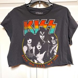 Kiss Band cropped T Shirt